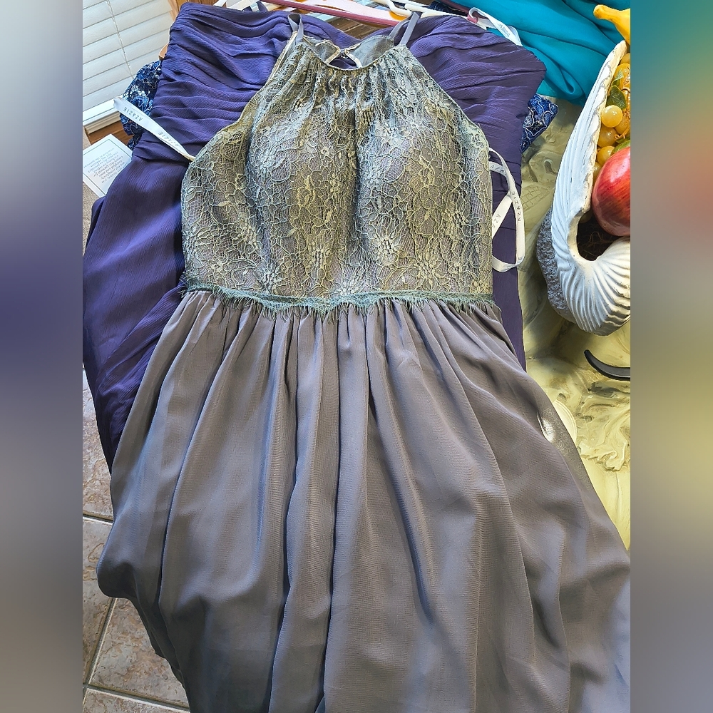 Azazie Grey Formal Dress For Homecoming Or Prom